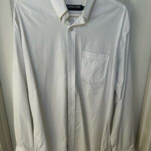 Kirkland Signature White Men's Long-Sleeve Button-Down Shirt